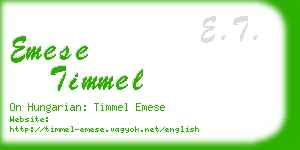 emese timmel business card